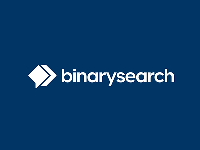 Binarysearch logo branding brand identity chat bubble code coding programing logo logotype mark