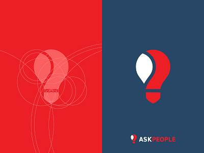 Ask People logo answer ask bulb question