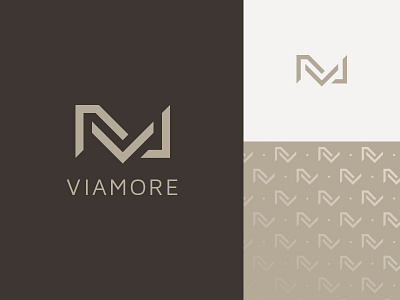 Viamore logo brand branding fashion identity logo logotype m v vm