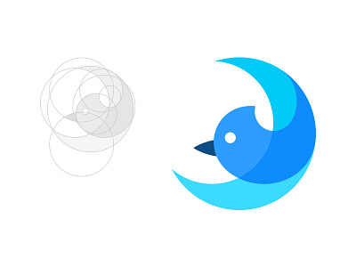 Jay bird mark abstract bird blue brand branding identity jay logo logotype