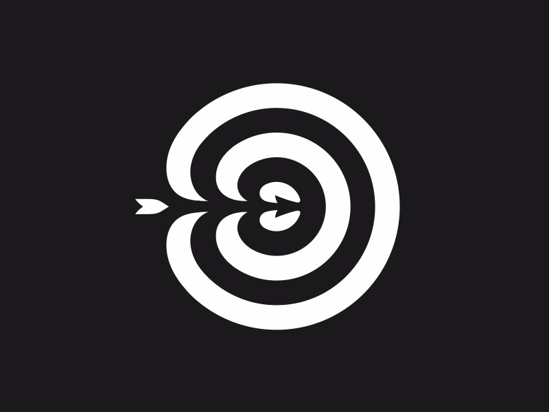 Target target arrow black white bw shape geometry geometric identity branding logotype logo