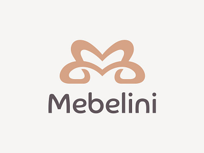 Mebelini furniture letter letterform logo logotype m mark monogram sofa