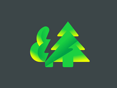 Trees color bolt brand identity branding forest logo logo design logos logotype mark thunder tree