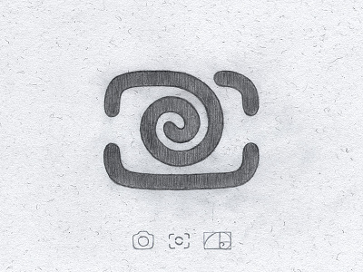 Photo mark sketch brand identity branding logo logo design logos logotype mark photo photography shape sketch spiral