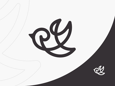 Bird bird brand identity branding bw flower logo logo design logos logotype mark shape