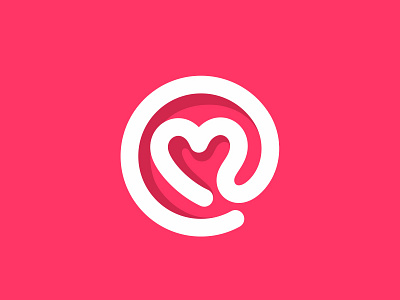 @ heart @ brand identity branding email heart letter logo design logos logotype love mark shape
