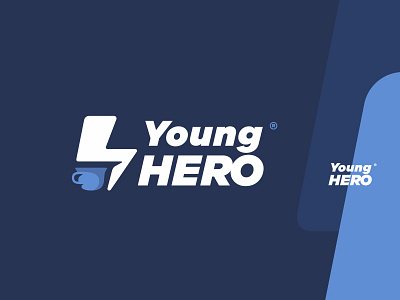 Young Hero bolt brand identity branding hero logos logo design logotype mark pot smart clever thunder
