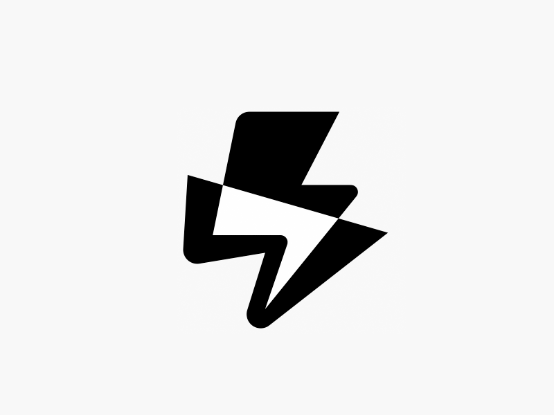 Thunder storm bolt brand branding identity bw black white logo logos design logotype mark storm thunder