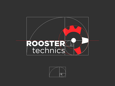 Rooster logo golden ratio
