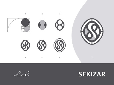 Sekizar mark process 8 brand identity branding classic grid grids golden ratio tutorial letter monogram logos logo design logotype mark s
