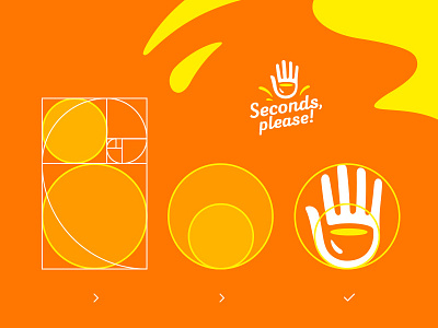 Hand cook golden ratio clever cook eat golden ratio grid grids hand ladle logo design logos logotype mark soup spoon