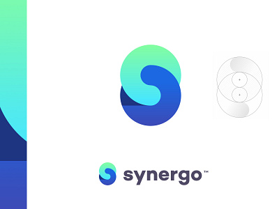 Synergo logo branding identity font type letter letters logo logotype mark s c cc synergy connect