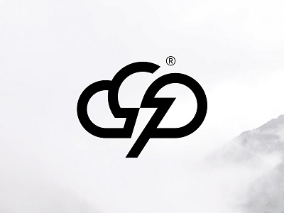 Cloud bolt mark black white bw branding brand identity logo logotype mark storm weather thunder bolt cloud