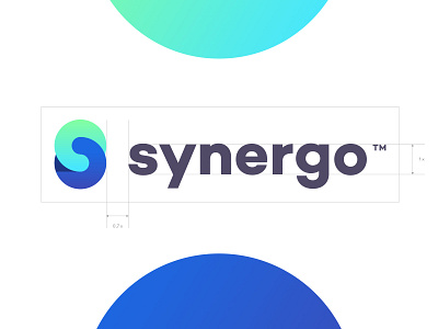 Synergo logo branding identity font type gradient color colorful letter letters logo logotype mark s c cc synergy connect