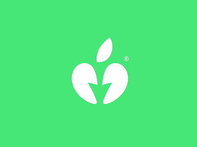 Apple logo mark apple green fresh fruit arrow inside branding brand identity logo logotype mark smart clever