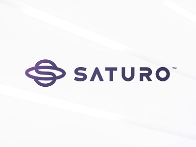 Saturo branding brand identity colorful color colour gradient logo logotype mark planet saturn space s letter