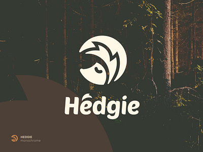 Hedgie monochrome branding brand identity logo logotype mark