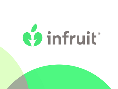 Infruit logo apple green fresh fruit arrow inside branding brand identity logo logotype mark smart clever