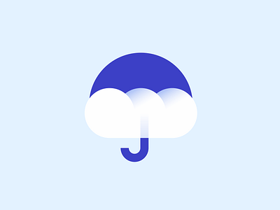 Rain cloud mark branding brand identity cloud sky weather logo logotype mark rain storm umbrella smart clever