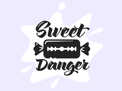 Sweet Danger for print blade candy clever danger illustration logo logotype mark razor sweet