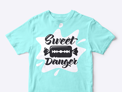 Sweet Danger tshirt blade candy clever danger illustration logo logotype mark print razor sweet tshirt