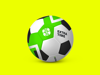 Extra Time ball ball soccer branding brand identity logo logotype mark smart clever
