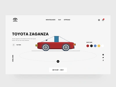 Car 3d Design branding design ui