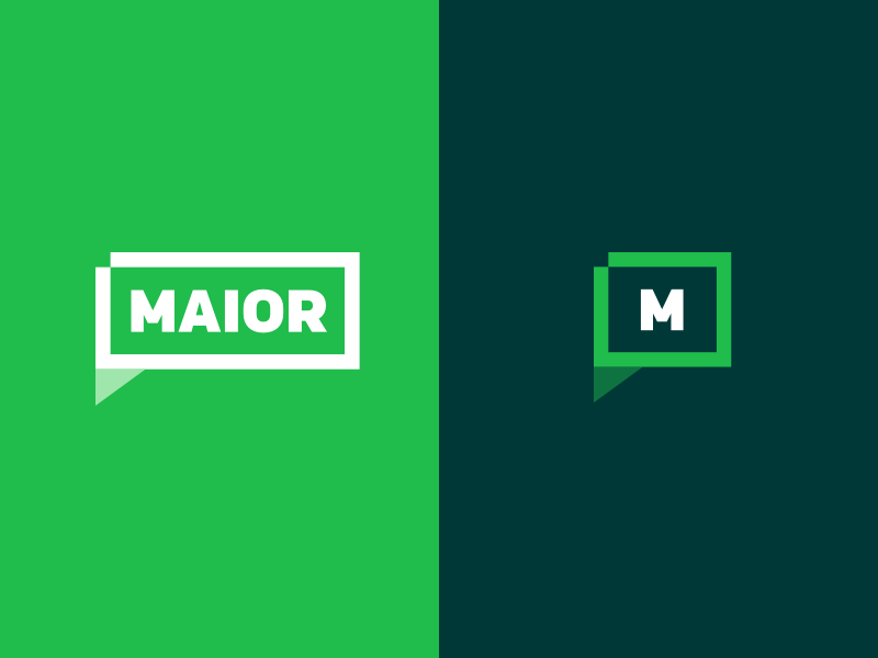 Logo MAIOR green management chat color logotype logo