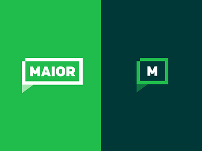 Logo MAIOR chat color green logo logotype management