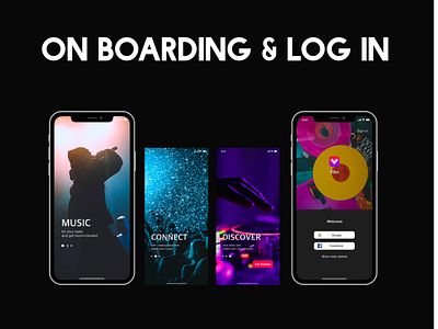 VIBE | On boarding & Log in 3d animation app branding design graphic design illustration logo motion graphics typography ui ux vector