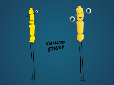 Sticky big character eyes lego smilein stick sticky yelow