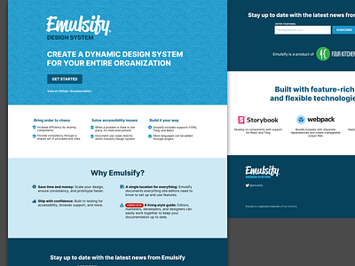 Emulsify Design System for use with Drupal, WordPress, and React