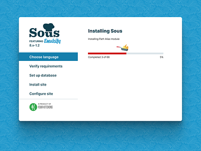 Sous Drupal Installer Screen drupal