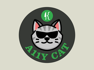 Four Kitchens A11y Cat sticker/promo