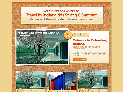 Top(ish) of the landing page tourism