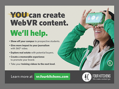 WebVR flyer for Drupal Con