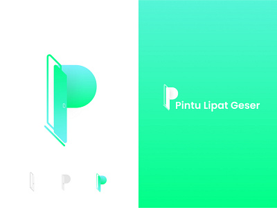Door Logo Design - Pintu Lipat Geser branding graphic design illustration logo