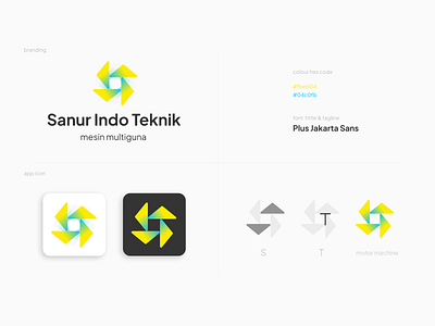 ST - Logo (Sanur Indo Teknik) branding graphic design logo