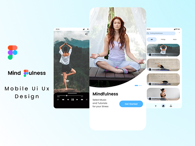 Mindfulness App Ui Kit figma designs mind relaxation app mind relaxation design app mindful apps