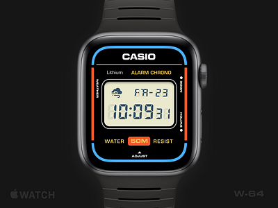Apple Watch Casio W-64 apple watch casio retro vintage watchface