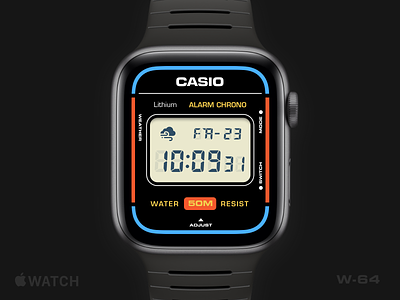 Apple Watch Casio W-64