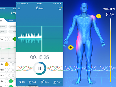 Health App fft fft analysis health app health tracker sound waves ui design uius vitality