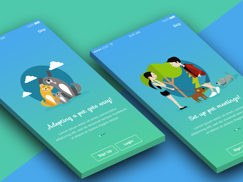 Login screens of one of our upcoming mobile application project by ...