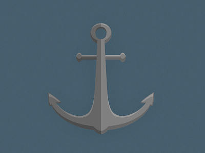 Anchor blue gray illustration