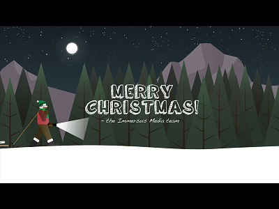 Merry Christmas holiday illustration video
