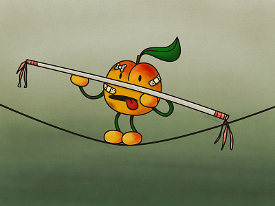 Apricot Acrobat acrobat alliteration alphabet apricot illustration