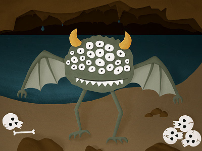 Cave Monster cave illustration monster monstermonday