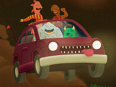 Monster Joyride car illustration joyride monster monstermonday monsters