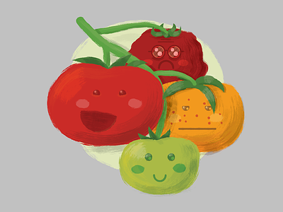 Tomato Life on the Vine food illustration illustrator tomato tomatoes