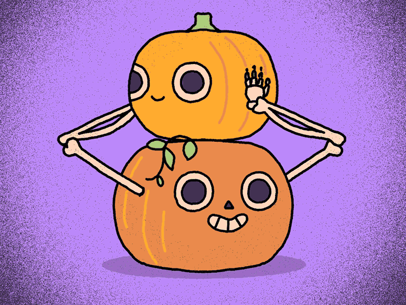 PUMPKINS animation design drawing gif halloween illustration loop photoshop pumpkins